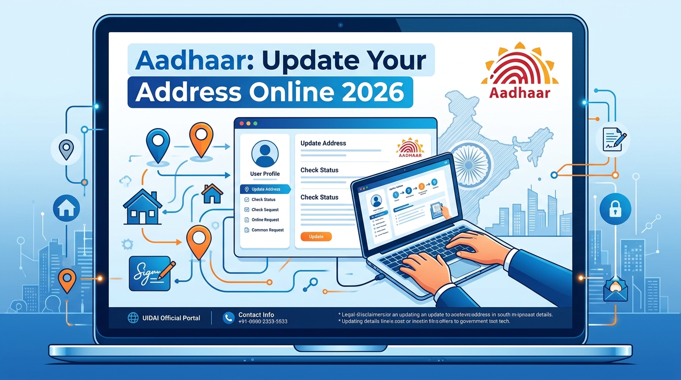 Aadhaar Card Mein Address Change Kaise Karein Online 2026 — Complete Hindi Guide