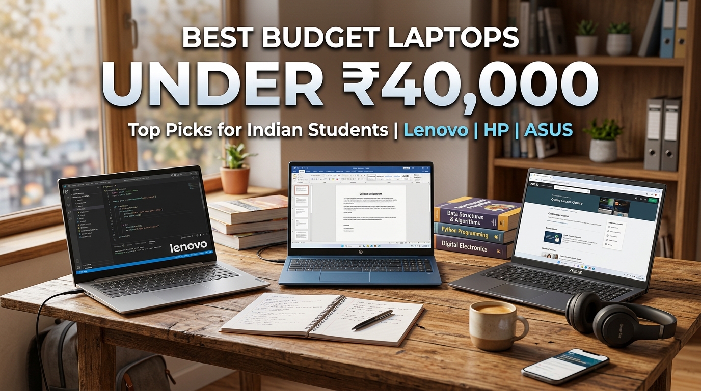 Best Budget Laptops Under ₹40,000 for College Students (2026): Coding, Study & Projects