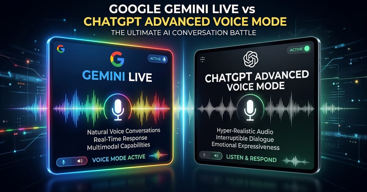 Google Gemini Live vs ChatGPT Advanced Voice: Real-Time Audio AI Comparison (2026)
