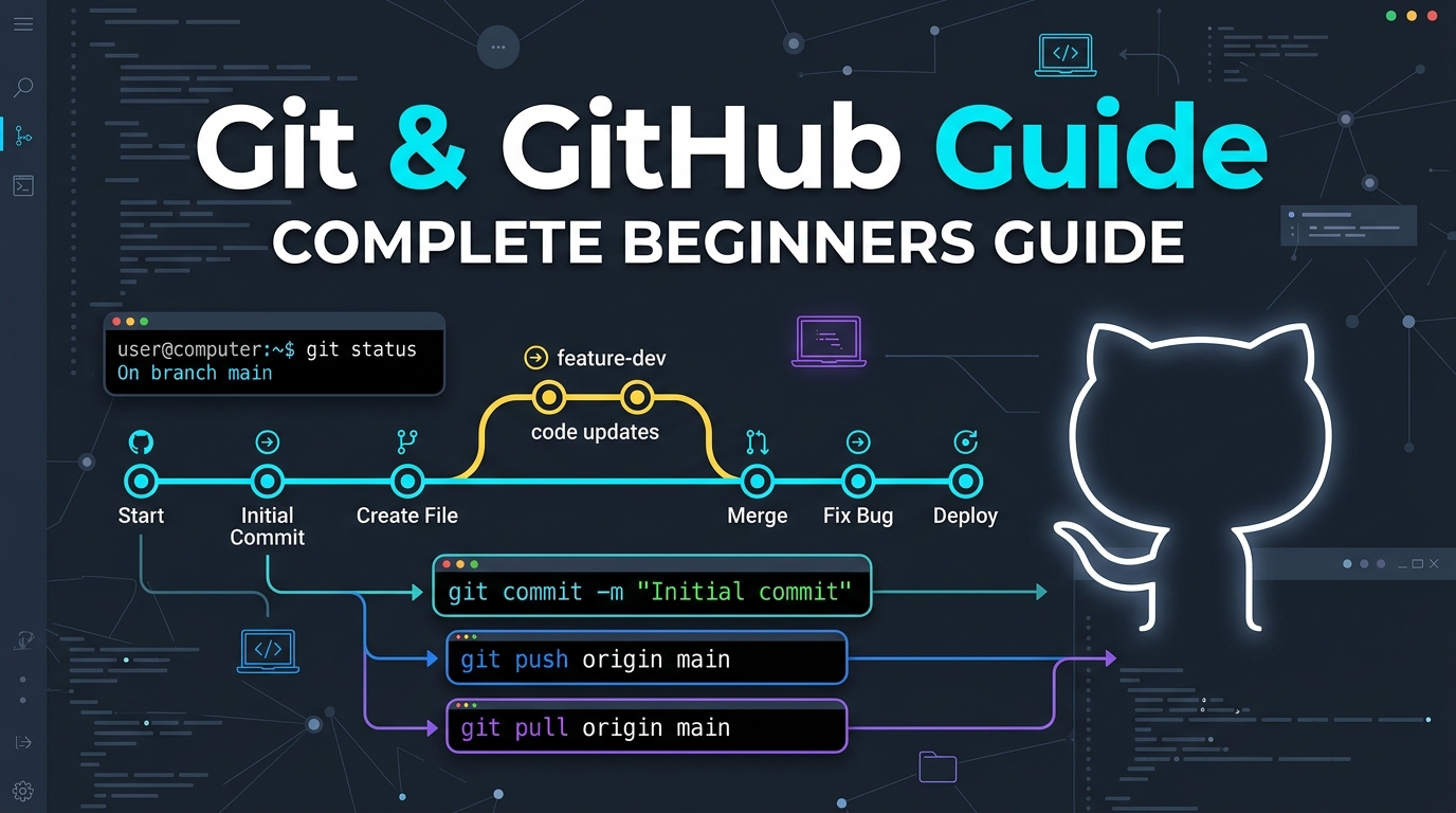 Git Aur GitHub Complete Guide in Hindi (2026): Commit, Push, Pull & Branching Explained
