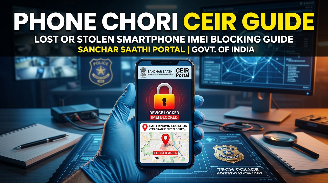 Phone Kho Jane Ya Chori Hone Par Kya Karein? CEIR Portal Se 5 Minute Mein IMEI Block Karein
