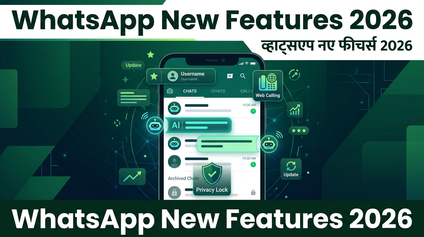 WhatsApp के 7 नए फीचर्स जो 2026 में बदल देंगे आपका Chat Experience