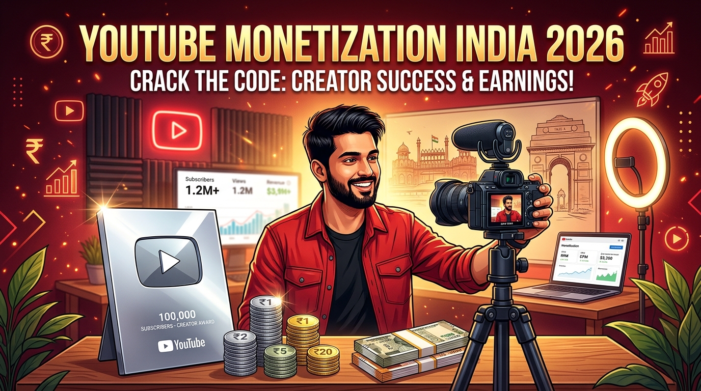 YouTube Channel Kaise Banayein aur Paise Kamayein 2026 — Complete Hindi Guide